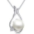 Women′s 925 Silver Natural Pearl Pendant Necklace with Chain